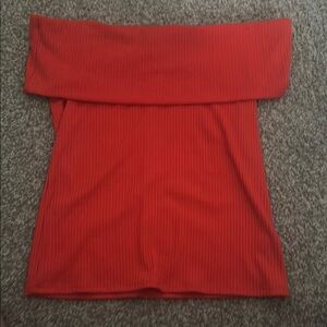 A New Day Red Off-Shoulder Blouse